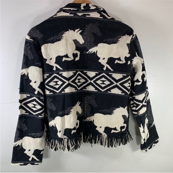 Equestrian Style Patterned Women's Jacket sz Large - Picture 2 of 8